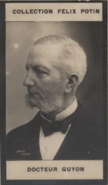 Photographie de la collection F&eacute;lix Potin (4 x 7,5 cm) repr&eacute;sentant : F&eacute;lix Guyon, m&eacute;decin.. GUYON (Docteur) Photo Nadar.