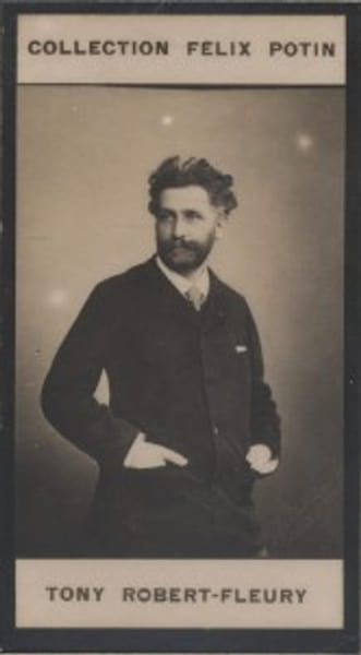 Photographie de la collection F&eacute;lix Potin (4 x 7,5 cm) repr&eacute;sentant : Tony Robert-Fleury, peintre.. ROBERT-FLEURY Tony 