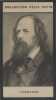 Photographie de la collection Félix Potin (4 x 7,5 cm) représentant : Alfred Tennyson, poète anglais.. TENNYSON (Alfred - Baron d'Altworth) 