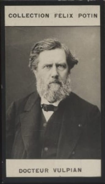 Photographie de la collection F&eacute;lix Potin (4 x 7,5 cm) repr&eacute;sentant : Alfred Vulpian, m&eacute;decin. VULPIAN (Docteur) 