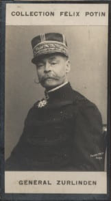 Photographie de la collection Félix Potin (4 x 7,5 cm) représentant : Général Emile Zurlinden.