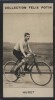 Photographie de la collection Félix Potin (4 x 7,5 cm) représentant : Constant Huret, coureur cycliste.. HURET (Constant) Photo Barenne.