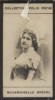 Photographie de la collection Félix Potin (4 x 7,5 cm) représentant : Mlle Lucienne Breval, comédienne.. BREVAL (Lucienne) Photo Nadar.