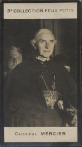 Photographie de la collection Félix Potin (4 x 7,5 cm) représentant : Cardinal Mercier.