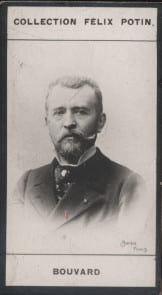 Photographie de la collection F&eacute;lix Potin (4 x 7,5 cm) repr&eacute;sentant : Antoine Bouvard, architecte.. BOUVARD (Antoine) Photo Boyer.