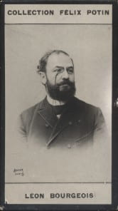 Photographie de la collection F&eacute;lix Potin (4 x 7,5 cm) repr&eacute;sentant : L&eacute;on Bourgeois, homme politique.. BOURGEOIS (L&eacute;on) Photo Boyer.
