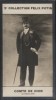 Photographie de la collection Félix Potin (4 x 7,5 cm) représentant : Comte de Dion, constructeur automobile.. DION (Comte de) - (Photo de la 2e ...