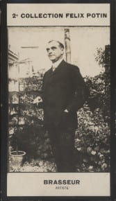 Photographie de la collection F&eacute;lix Potin (4 x 7,5 cm) repr&eacute;sentant : Albert Brasseur, com&eacute;dien.. BRASSEUR (Albert) - (Photo de la 2e collection F&eacute;lix ...