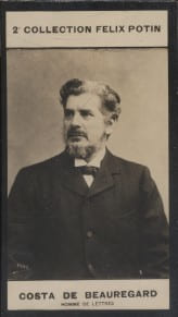 Photographie de la collection F&eacute;lix Potin (4 x 7,5 cm) repr&eacute;sentant : Charles-Albert Costa de Beauregard, homme de lettres.. COSTA DE BEAUREGARD ...