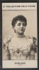 Photographie de la collection Félix Potin (4 x 7,5 cm) représentant : Jeanne Darlaud, comédienne.. DARLAUD (Jeanne) - (Photo de la 2e collection Félix ...