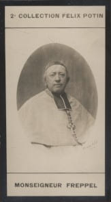 Photographie de la collection F&eacute;lix Potin (4 x 7,5 cm) repr&eacute;sentant : Mgr Freppel, &eacute;v&ecirc;que.. FREPPEL (Mgr) - (Photo de la 2e collection F&eacute;lix Potin) 