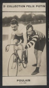 Photographie de la collection F&eacute;lix Potin (4 x 7,5 cm) repr&eacute;sentant : Fran&ccedil;ois Poulain, coureur cycliste.. POULAIN (Fran&ccedil;ois) - (Photo de la 2e ...