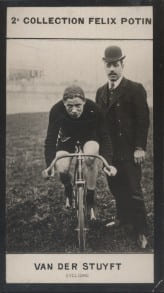Photographie de la collection F&eacute;lix Potin (4 x 7,5 cm) repr&eacute;sentant : Albrecht Van Der Stuyft, coureur cycliste.. VAN DER STUYFT (Albrecht) - (Photo ...