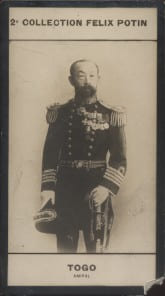Photographie de la collection F&eacute;lix Potin (4 x 7,5 cm) repr&eacute;sentant : Amiral Togo Heichachiro.. TOGO Heichachiro - (Photo de la 2e collection F&eacute;lix ...