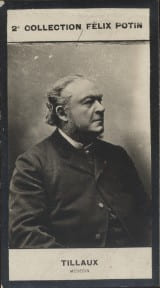 Photographie de la collection F&eacute;lix Potin (4 x 7,5 cm) repr&eacute;sentant : Paul Tillaux, m&eacute;decin.. TILLAUX Paul - (Photo de la 2e collection F&eacute;lix Potin) 