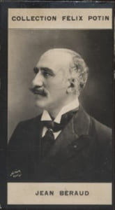 Photographie de la collection Félix Potin (4 x 7,5 cm) représentant : Jean Béraud, peintre.