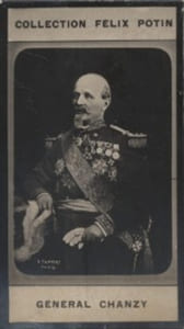 Photographie de la collection Félix Potin (4 x 7,5 cm) représentant : Général Chanzy.