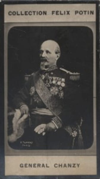 Photographie de la collection F&eacute;lix Potin (4 x 7,5 cm) repr&eacute;sentant : G&eacute;n&eacute;ral Chanzy.. CHANZY (G&eacute;n&eacute;ral) Photo Tappert.