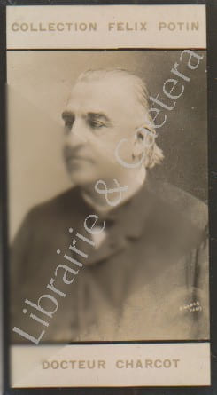 Photographie de la collection F&eacute;lix Potin (4 x 7,5 cm) repr&eacute;sentant : Charcot, m&eacute;decin.. CHARCOT (Jean-Martin) Photo Nadar.