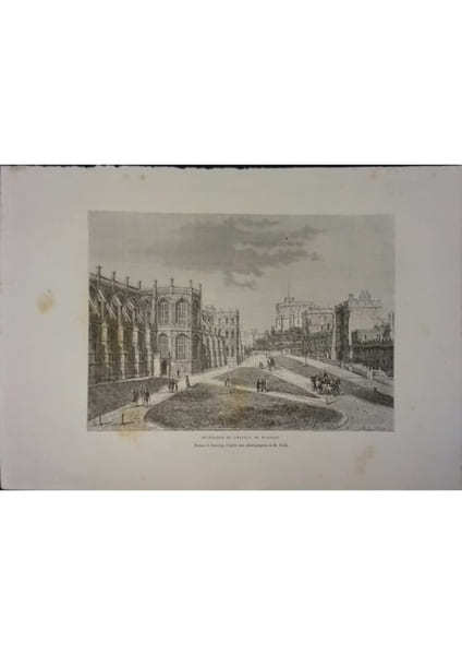 Int&eacute;rieur du ch&acirc;teau de Windsor. Gravure extraite de la G&eacute;ographie universelle d'Elis&eacute;e Reclus.. WINDSOR 