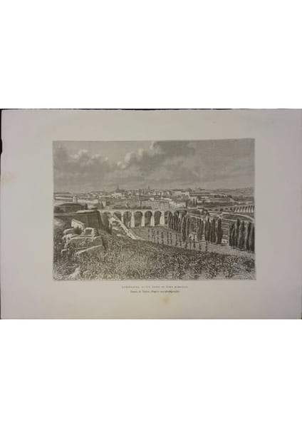 Luxembourg. Vue prise du fort Dumoulin. Gravure extraite de la G&eacute;ographie universelle d'Elis&eacute;e Reclus.. LUXEMBOURG 