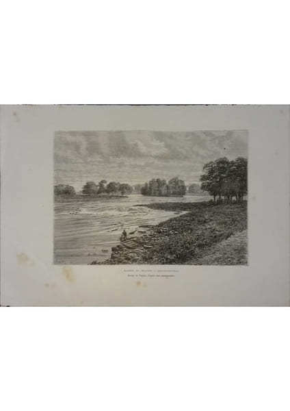 Rapides du Shannon &agrave; Castle-Connel. Gravure extraite de la G&eacute;ographie universelle d'Elis&eacute;e Reclus.. CASTLE-CONNEL 