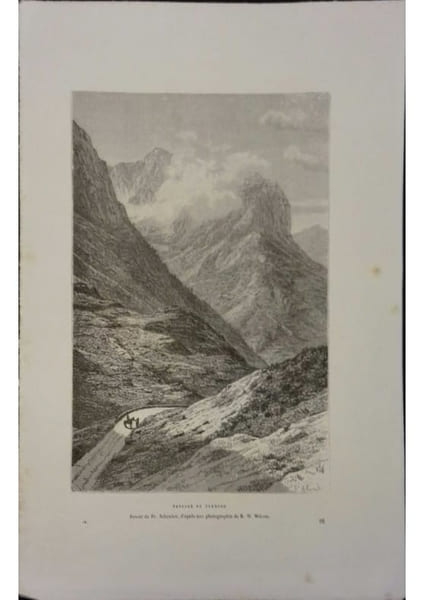 Passage de Glencoe. Gravure extraite de la G&eacute;ographie universelle d'Elis&eacute;e Reclus.. GLENCOE 