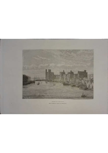 Ch&acirc;teau de Caernarvon. Gravure extraite de la G&eacute;ographie universelle d'Elis&eacute;e Reclus.. CAERNARFON 
