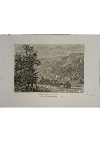 Massif du Snowdon. Le Mo&euml;l Siabod. Gravure extraite de la G&eacute;ographie universelle d'Elis&eacute;e Reclus.. PAYS DE GALLES 