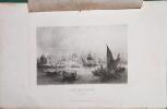 Constantinople. Vue du Bosphore (Turquie). Eau-forte, dessin&eacute;e et grav&eacute;e par J. Schroeder.. CONSTANTINOPLE Publi&eacute; par Dufour, Mulat et Boulanger.
