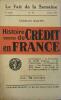 Histoire du crédit en France.. MARTIN Germain 