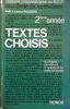 Textes choisis. Du thème de lecture à l'expression orale et écrite. Préparation au B.E.P. 2 e année.. ROUGERIE A. et L. 