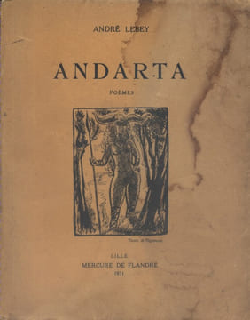 Andarta. Poèmes.. LEBEY André Couverture illustrée par Dignimont.