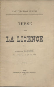Thèse pour la licence. Du bénéfice d'inventaire.