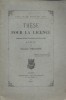 Thèse pour la licence. De Usuris (Jus romani). Du prêt à intérêt (droit français).. PELOSSE Valentin 