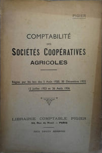 Comptabilité des sociétés coopératives agricoles.