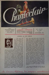 Chanteclair. Revue artistique et littéraire. N° 295. Caricature en couleurs et notice biographique du Professeur Antonin Clers, de la faculté de médecine de Paris.