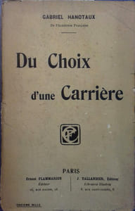 Du choix d'une carrière.