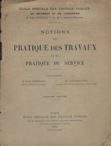 Notions de pratique des travaux et de pratique du service.