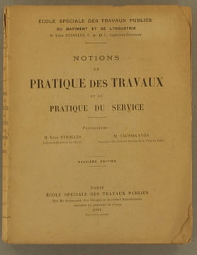 Notions de pratique des travaux et de pratique du service.. EYROLLES Léon - CAUSSIN-YVON
