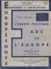 ABC de l'Europe. tome premier : L'Europe politique.. VISINE François 