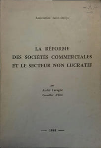 La réforme des sociétés commerciales et le secteur non lucratif.