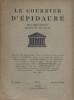 Le Courrier d'Epidaure 1935 N° 8.. LE COURRIER D'EPIDAURE 1935 