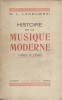 Histoire de la musique moderne. (1900 à 1940).. LANDOWSKI W. L. 