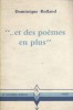 "Et des poèmes en plus… ". ROLLAND Dominique 