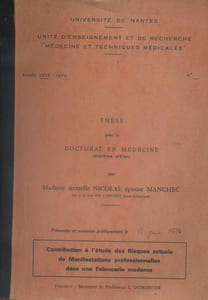Thèse pour le doctorat en médecine : Contribution à l'étude des risques actuels de maifestations professionnelles dans une faïencerie moderne.