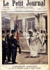 Le Petit journal - Supplément illustré N° 555 : L'ambassade marocaine. Le chef de l'ambassade saluant le drapeau français. (Gravure en première page). ...