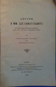 Lettre à MM. les constituants sur les principes essentiels à appliquer pour avoir une bonne constitution d'Etat.