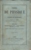 Cours de physique de l'école polytechnique.. JAMIN J. 