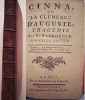 Cinna ou la clémence d'Auguste de P. Corneille (Compagnie des libraires - 1773 - 53 pages) - Gabrielle de Vergy, tragédie par M. de Belloy, citoyen de ...